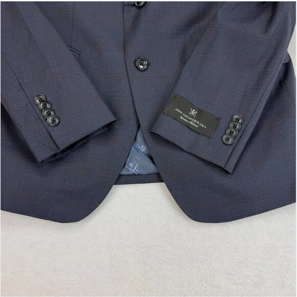 John Varvatos Bleecker Blazer Jacket Navy Cerruti Prestige 130's Wool Luxury - Picture 11 of 16